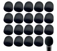 SNOMEL Paquete de 20 fundas universales gruesas para micrófono, fundas reutilizables para micrófono, de espuma, parabrisas de micrófono, adecuadas para la mayoría de los lugares de entretenimiento,
