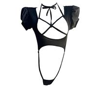 SNOMYRS Body de peluche de anime para cosplay, lencería sexy traviesa para mujer, lencería kawaii, traje de baño japonés, Multi colorido, Talla única
