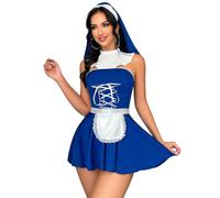 SNOMYRS Traje sexy de sirvienta para mujer, disfraz de sirvienta, disfraz de Halloween, vestido delantal, lencería francesa