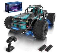 snookids Coche de Control Remoto 1:14, Coche RC Todoterreno 40 km/h 4WD RC Monster Truck con luz Colorida, 2 baterías, Coche de Carreras Todoterreno de 2,4 GHz, para niños y Adultos