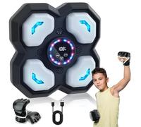 snookids Music Boxing Machine - Máquina electrónica de boxeo para niños, luz LED, con guantes de boxeo, dispositivo deportivo inteligente con 9 modos de velocidad, control de volumen, modo de conteo