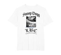 Snoop Dogg Long Beach Oficial de California Camiseta, Hombre Tallas Grandes, Blanco, 4X Alto