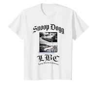 Snoop Dogg Long Beach Oficial de California Camiseta, Niños, Blanco, 4 años