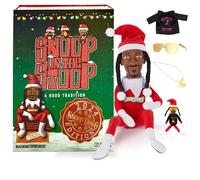 Snoop on a Stoop 2023, Snoop elfo en un estante, muñeca elfo, caja de juguete de 12 pulgadas, elfo de peluche, incluye juguete de elfo, camiseta, gafas de sol, cadena, + caja de regalo de tamaño