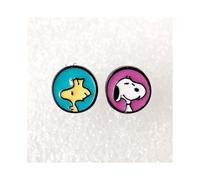 (Snoopy A) Caricatura Snoopy Charlie Estudiante Chica Coreana Amor Gota Esmalte Estética Vida Cotidiana