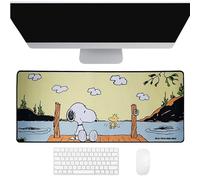 Snoopy - Alfombrilla de escritorio jumbo para juegos y oficina, base antideslizante, superficie lisa para computadora, laptop y teclado, producto oficial de Peanuts