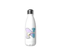 Snoopy - Botella Agua de Acero Inoxidable, Cierre Hermético, con Diseño Letra N Multicolor, 550 ml, Color Blanco, Producto Oficial (CyP Brands)