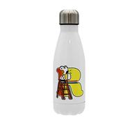 Snoopy - Botella Agua de Acero Inoxidable, Cierre Hermético, con Diseño Letra R Multicolor, 550 ml, Color Blanco, Producto Oficial (CyP Brands)