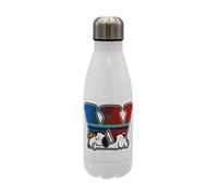 Snoopy - Botella Agua de Acero Inoxidable, Cierre Hermético, con Diseño Letra W Multicolor, 550 ml, Color Blanco, Producto Oficial (CyP Brands)