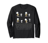Snoopy Charlie Brown Comic Vibes Bailando Beagle Retro Diversión Manga Larga