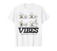 Snoopy Charlie Brown Vibes Bailando Beagle Divertido Amigos Retro Camiseta