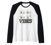 Snoopy Charlie Brown Vibes Bailando Beagle Divertido Amigos Retro Camiseta Manga Raglan