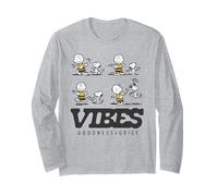 Snoopy Charlie Brown Vibes Bailando Beagle Divertido Amigos Retro Manga Larga