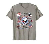 Snoopy Charlie & Lucy USA Americana Tatuajes Camiseta