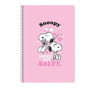 SNOOPY - Cuaderno, Libreta Folio 80 hojas Tapas Duras 1Diseño, Ideal para Niños de Diferentes Edades, Cómodo y Versátil, Calidad y Resistencia, 21.5x1x31 cm