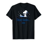 Snoopy Dear Santa - Diseño de Letras navideñas Camiseta
