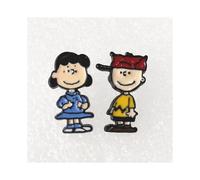 (Snoopy G) Caricatura Snoopy Charlie Estudiante Chica Coreana Amor Gota Esmalte Estética Vida Cotidiana