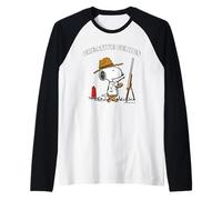 Snoopy Gifts Creative Genius Artist Fun Classic Retro 90s Camiseta Manga Raglan