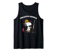 Snoopy Gifts Creative Genius Artist Fun Classic Retro 90s Camiseta sin Mangas