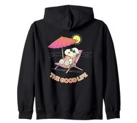 Snoopy Good Life Beach Holiday Summer Vibes Retro Sudadera con Capucha