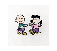 (Snoopy H) Caricatura Snoopy Charlie Estudiante Chica Coreana Amor Gota Esmalte Estética Vida Cotidiana