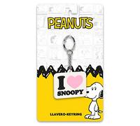 SNOOPY Imagine - Llavero con Anilla Metálica, Llavero, Diseño Original, Divertido, Resistente, Ligero, Ideal para Niños y Jóvenes, 8x3 cm, Color Azul pastel