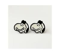 (Snoopy J) Caricatura Snoopy Charlie Estudiante Chica Coreana Amor Gota Esmalte Estética Vida Cotidiana