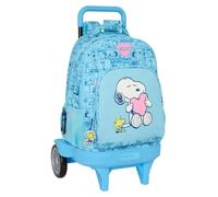 Snoopy Love - Mochila Grande con Ruedas, Compact Evolución, Extraíble, Ideal para Niños de Diferentes Edades, Cómoda y Versátil, Calidad y Resistencia, 33x22x45 cm