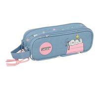Snoopy - Portatodo Doble Niño, Estuche Infantil, Estuche Niño, Ideal para Niños en Edad Escolar, Cómodo y Versátil, Calidad y Resistencia, 21x6x8 cm