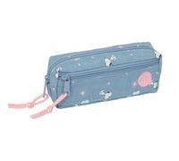 Snoopy - Portatodo Triple Pequeño, Estuche Infantil, Estuche Niño, Ideal para Niños en Edad Escolar, Cómodo y Versátil, Calidad y Resistencia, 22x6x8.5 cm