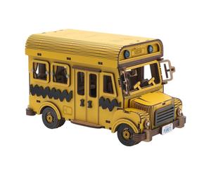 SNOOPY SCHOOL BUS WOODEN KIT ACC NUEVO