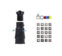 Snoot Cónico Focalize para Condensador de Fotografía con Bowens y Filtro Gobo de Formas Geométricas de Láminas Incorporado de 19