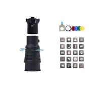 Snoot Cónico Focalize para Condensador de Fotografía con Bowens y Filtro Gobo de Formas Geométricas de Láminas Incorporado de 36