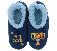 Snoozies Pairables #1 Dad - Pantuflas de forro polar sherpa súper suaves para hombre, tallas 6-13, 1 papá, Medium