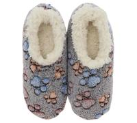 Snoozies! Pet Lovers - Pantuflas de forro polar sherpa súper suaves para mujer, tallas del Reino Unido, 3-9 en cuatro colores, gris, Large