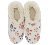 Snoozies! Pet Lovers - Pantuflas de forro polar sherpa súper suaves para mujer, tallas del Reino Unido, 3-9 en cuatro colores, White, Medium