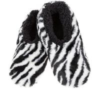 Snoozies! Wild Side - Pantuflas súper suaves para mujer con suela antideslizante, tallas de mujer de 3 a 7, cebra, Large