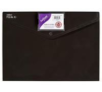 Snopake 12491 - Carpeta de plástico, negro - Pack de 5