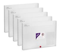 Snopake BoxOffice 13733 - Caja de almacenamiento A4 de 25 mm de polipropileno transparente con portatarjetas de visita [13733]