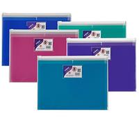 Snopake Electra 15764 - Archivador (A4, con tarjetero y cremallera superior, 5 unidades)