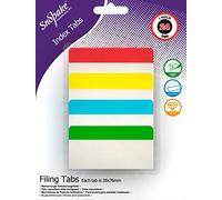 Snopake Pestañas de índice extra gruesas reposicionables 38 x 76 mm - 24 pestañas [surtido/semitransparente] 15884