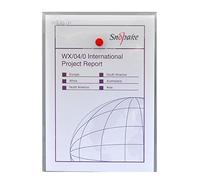 Snopake Polyfile P 13280 - Carpeta portadocumentos (5 unidades, A5, cierre de botón), diseño vertical, transparente