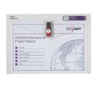 Snopake Polyfile15688 - Carpeta portadocumentos (5 unidades, A4, incluye compartimento para memoria USB), transparente