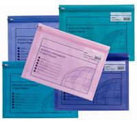 Snopake Zippa Bag 'S' - Bolsa con cierre por cursor (5 unidades, A5, 255 x 190 mm), diseño transparente, multicolor