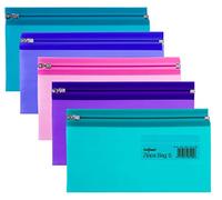 Snopake Zippa Bag 'S' - Bolsa con cierre por cursor (5 unidades, DL, 240 x 130 mm), diseño transparente, multicolor