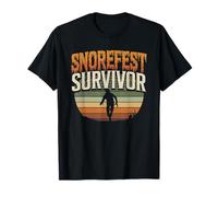Snorefest Survivor Retro Work Zombie Compañeros de trabajo sarcásticos Camiseta