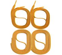 SNORS 2 pares de cordones encerados redondos y planos, 18 colores, 45 - 150 cm, resistentes, resistentes, de algodón, para negocios, zapatos de cuero, botas, ocre, 90cm RUND 3mm