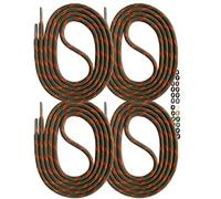 SNORS 2 pares de cordones redondos, 21 colores, 75-200 cm, diámetro de 5 mm, cordones de seguridad para zapatos de trabajo y zapatos de senderismo, resistentes a la rotura, lavables y robustos, Lodo