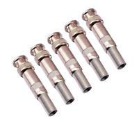 Snorvixre 1/5 / 10 piezas BNC Conector Vigilancia Cámara de Cobre Cable de Video Conector Soldadura Accesorios de Instalación Fácil Accesorios Metal BNC Video Adaptador