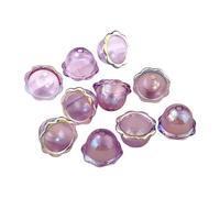 Snorvixre 10 elegantes campanas acrílicas colgantes de acrílico con varios pétalos, tapas de perlas de flores para joyas y proyectos de manualidades, campanas de viento de colores, talla única, como